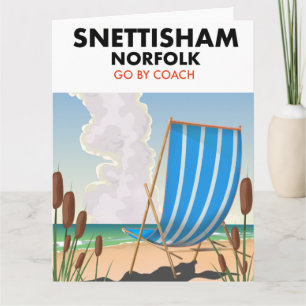 Snettisham Norfolk beach poster Card