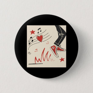 Snicker Music Colourful Expressive Digital Art Ill 2 Inch Round Button