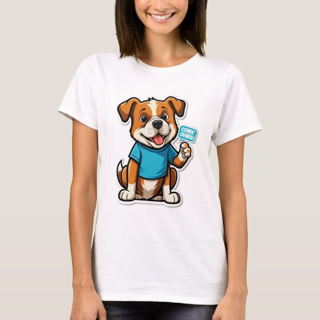 Sniff Happens – Funny Dog Cartoon T-Shirt (Front)