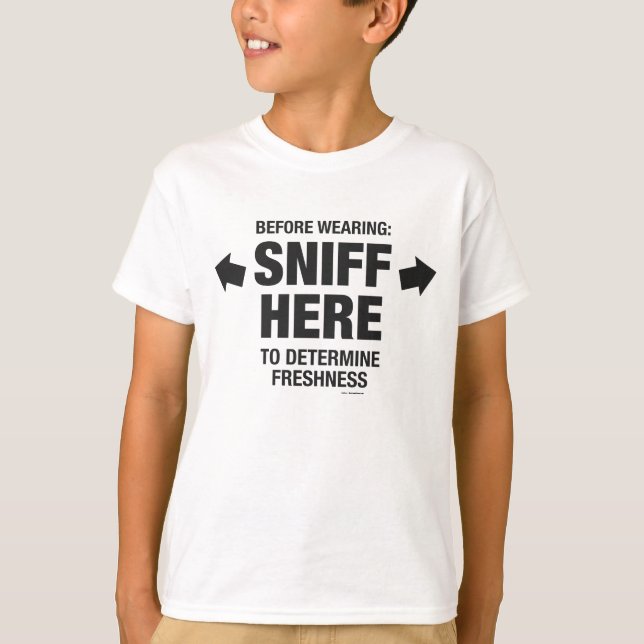 Sniff Test Funny Gag Kids T-Shirt (Front)
