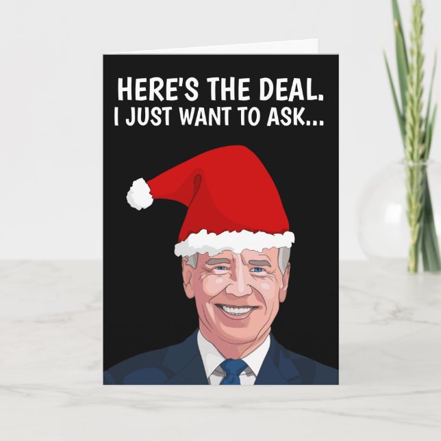 SNIFFER JOE BIDEN FUNNY CARTES DE NOËL POUR ELLE (Devant)