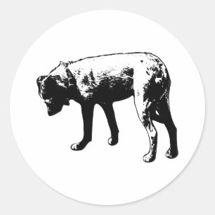 Sniffing Terrier Mix Vinyl Sticker