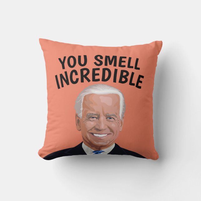 SNIFFY JOE BIDEN FUNNY PILLOWS THIS CHRISTMAS (Front)