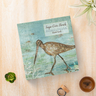 Snipe Shorebird Customize Beach House Rental Guide Binder