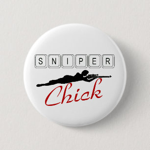 Sniper Chick 2 Inch Round Button