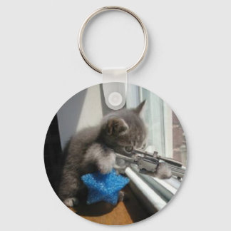SNIPER KITTY KEYCHAIN