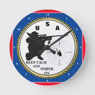 SNIPER ON ROUND CLOCK