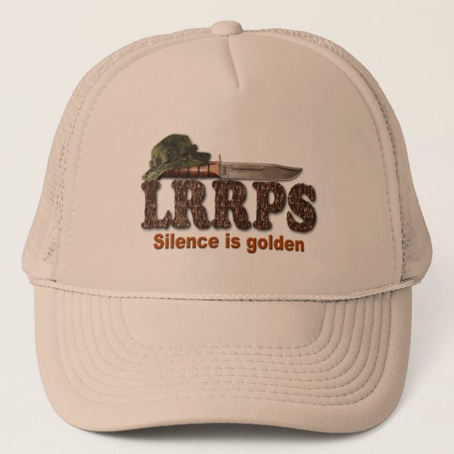Snipers lrrps lrrp lurps army navy marines rangers trucker hat (Front)