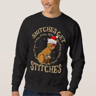Snitches Get Stitches Cute Cat Family Matching Sweatshirt