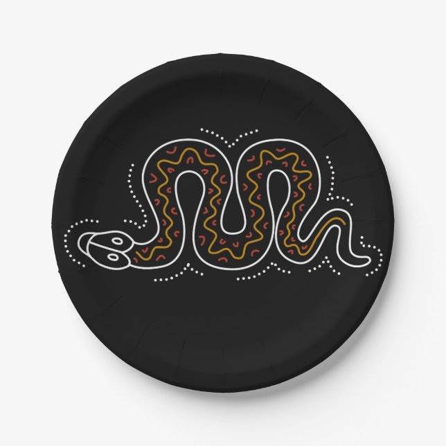 Snkae Dotted Design Paper Plate (Front)