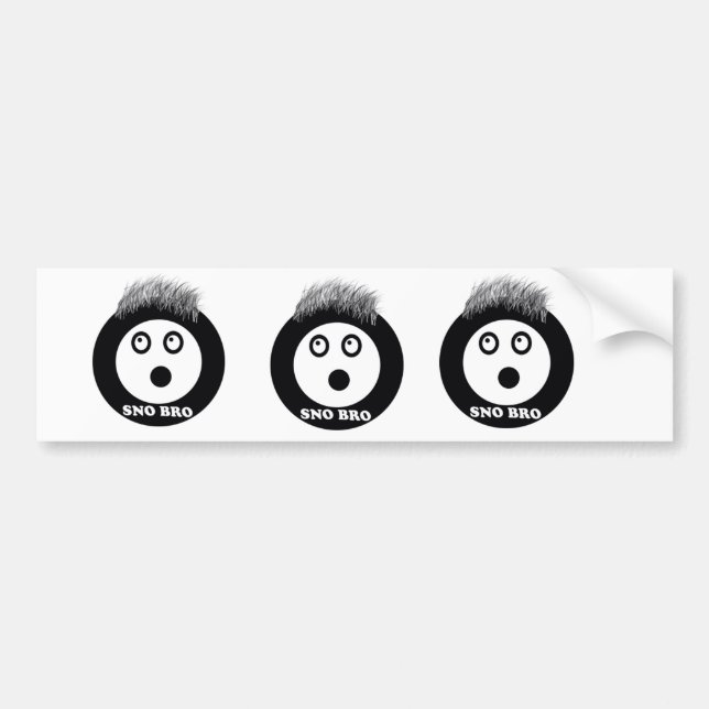 sno bro bumper sticker (Front)