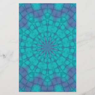 Sno Flakes on Teal and Purple Background Stationery