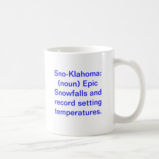 Sno-Klahoma: (noun) Epic Snowfalls and record s... Coffee Mug (Right)