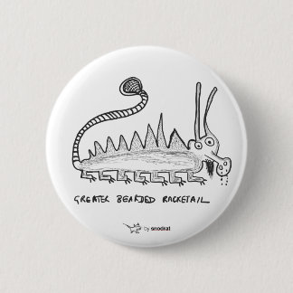 Snod Rat: Greater Bearded Racketail 2 Inch Round Button