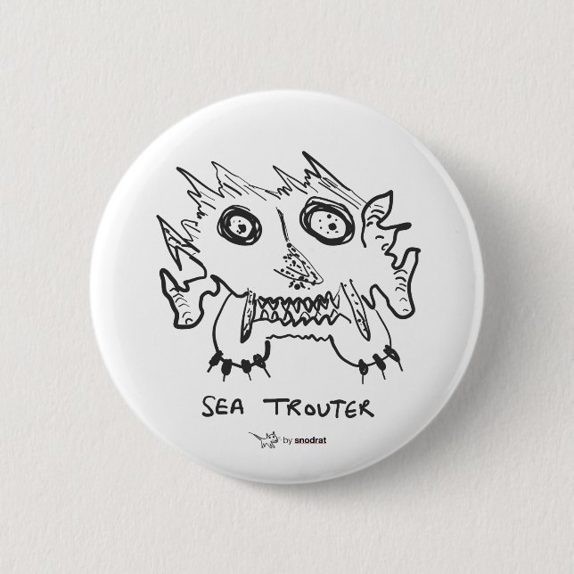 Snod Rat: Sea Trouter 2 Inch Round Button (Front)