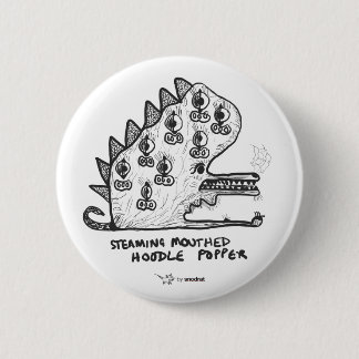Snod Rat: Steaming Mouthed Hoodle Popper 2 Inch Round Button