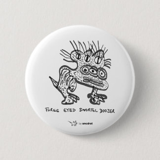 Snod Rat: Three Eyed Snortel Doozer 2 Inch Round Button