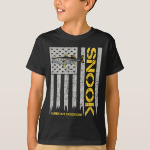 Snook Fisherman - Vintage Style American Flag Snoo T-Shirt