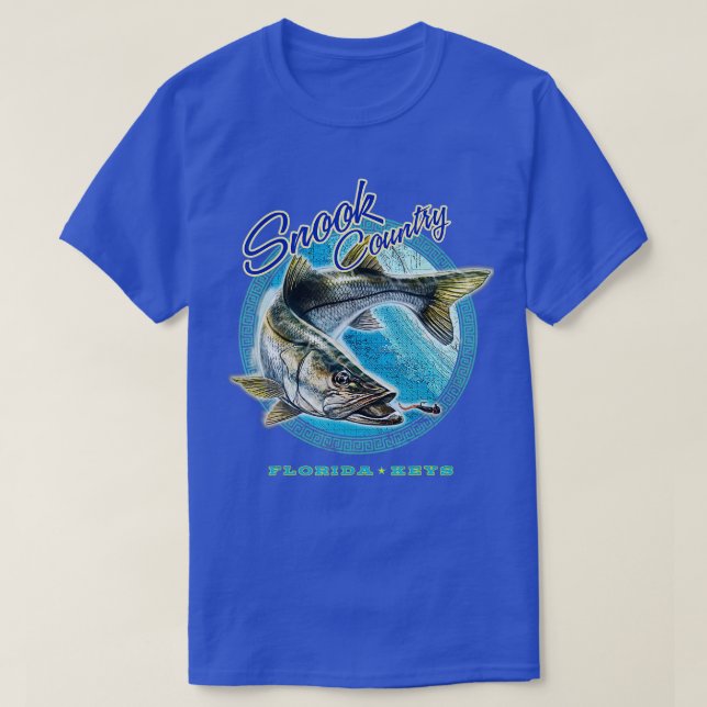 Snook fishing country florida keys tee shirt  (Design Front)