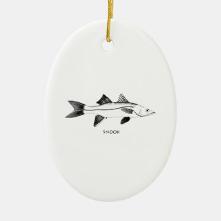 Snook Line Art Logo Ceramic Ornament