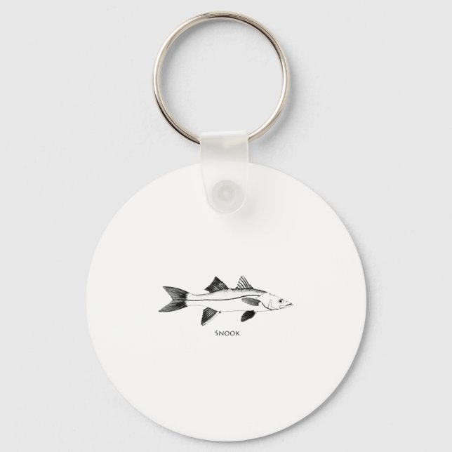 Snook Line Art Logo Keychain (Front)