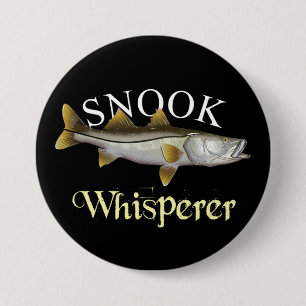 Snook Whisperer Dark 3 Inch Round Button