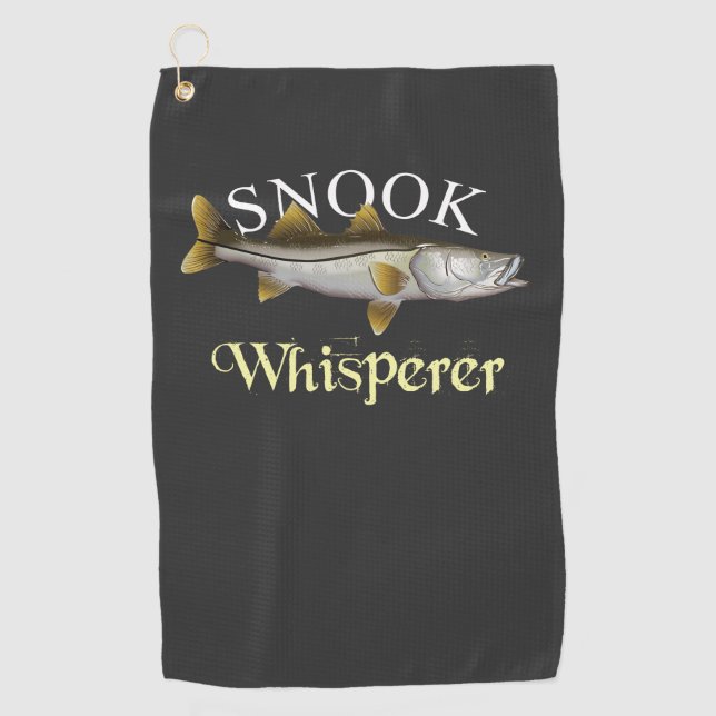 Snook Whisperer Dark Fishing Towel (Front)