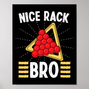 Snooker Apparel For Adult Nice Rack Bro Pool Billi Poster
