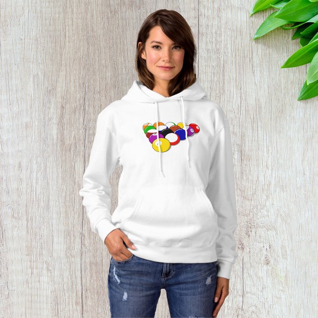 Snooker Balls Womens Hoodie (Creator Uploaded)