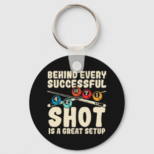Snooker Billiard Player Billiards Keychain