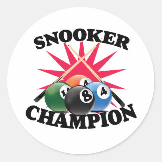 Snooker Champion Classic Round Sticker