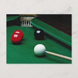 Snooker equipment postcard