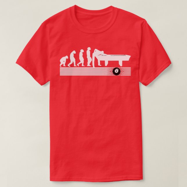 Snooker Evolution billiard table billiard balls po T-Shirt (Design Front)