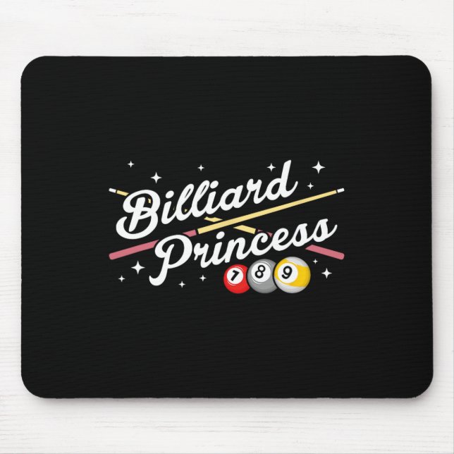 Snooker Game Billiard Princess Pool Players Billia Mouse Pad (Front)
