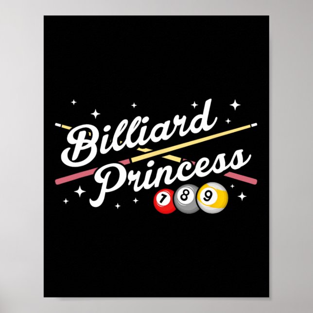 Snooker Game Billiard Princess Pool Players Billia Poster (Front)