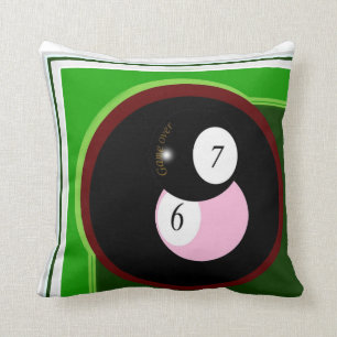 Snooker Pool Billards Throw Pillow