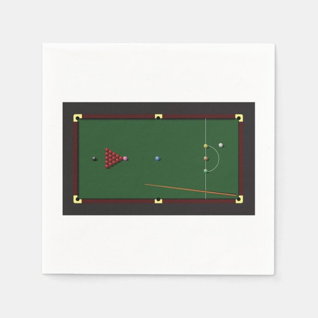 Snooker Table Paper Napkins (Front)