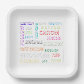 Snooker themed paper plates