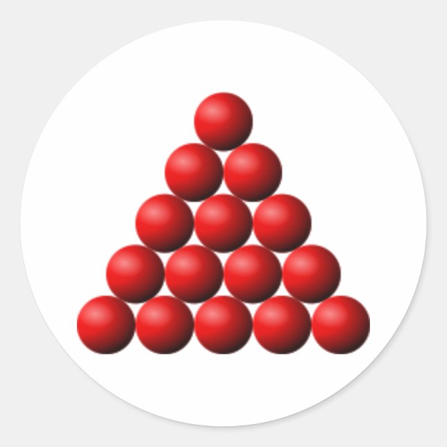 Snooker Triangle Classic Round Sticker (Front)