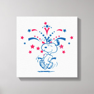 Snoopy 4th of July Dance Canvas Print