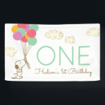Snoopy and Balloons 1st Birthday Banner<br><div class="desc">Celebrate your little one’s big day with the Snoopy and Balloons 1st Birthday Banner! Featuring Snoopy holding colourful balloons in a vibrant design, this banner is perfect for Peanuts-themed first birthday parties. Personalize it with your child’s name or special message to create a festive and memorable party centerpiece. Let Snoopy...</div>