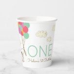 Snoopy and Balloons 1st Birthday Paper Cups<br><div class="desc">Add a playful touch to your little one’s first birthday celebration with Snoopy and Balloons 1st Birthday Paper Cups! Featuring Snoopy holding colourful balloons in a vibrant design, these cups are perfect for serving drinks at a Peanuts-themed party. Delight guests of all ages with this charming addition to your tableware...</div>