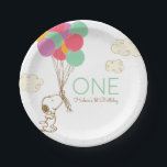 Snoopy and Balloons 1st Birthday Paper Plate<br><div class="desc">Make your little one’s first birthday extra special with Snoopy and Balloons 1st Birthday Paper Plates! Featuring Snoopy holding colourful balloons in a cheerful design, these plates are perfect for Peanuts-themed celebrations. Ideal for serving snacks, cake, and party treats, these plates bring fun and charm to the table while delighting...</div>