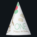 Snoopy and Balloons 1st Birthday Party Hat<br><div class="desc">Make your little one’s first birthday unforgettable with the Snoopy and Balloons 1st Birthday Party Hat! Featuring Snoopy holding colourful balloons in a charming design, this party hat is perfect for Peanuts-themed celebrations. Whether for the birthday star or party guests, it adds a playful and festive touch to the event....</div>