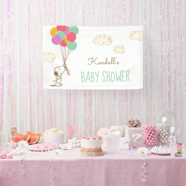 Snoopy and Balloons Baby Shower Banner (Party)