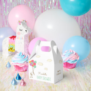 Snoopy and Balloons Baby Shower Banner Favor Box