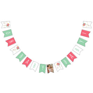 Snoopy and Balloons Baby Shower Bunting Flags