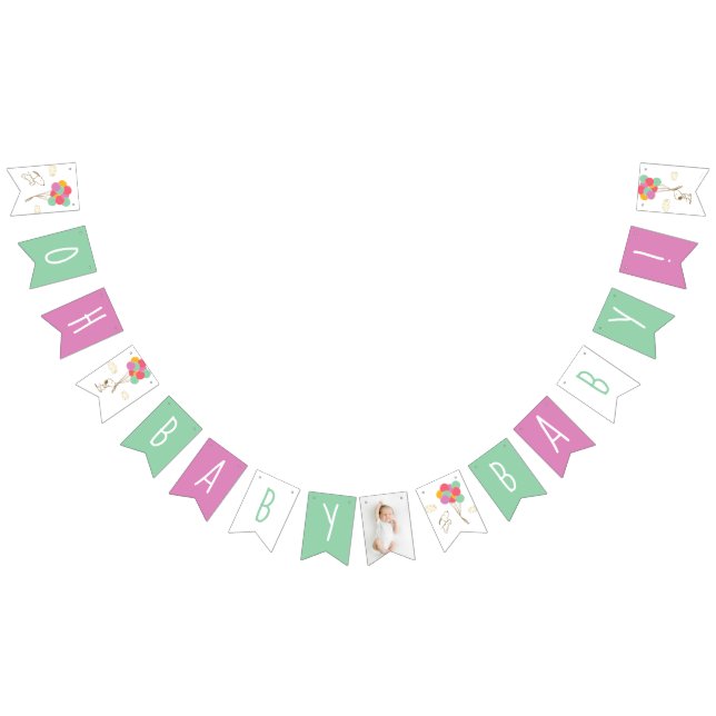 Snoopy and Balloons Baby Shower Bunting Flags (All)