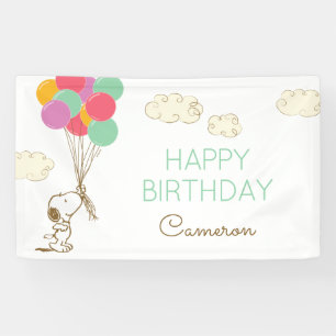 Snoopy and Balloons Birthday Banner