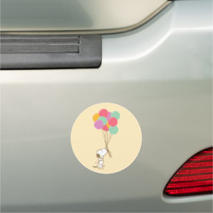 Snoopy and Balloons Car Magnet
